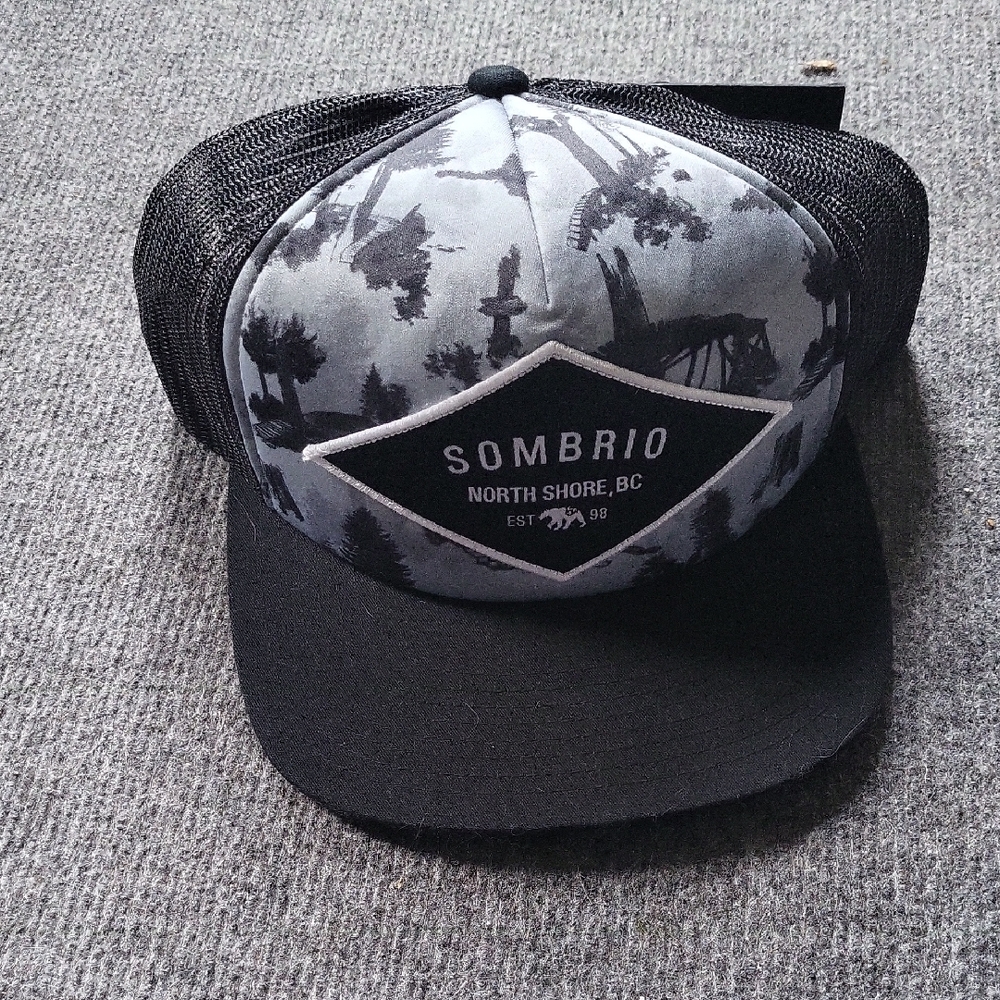 Sombrio Black and Gray Trucker Hat